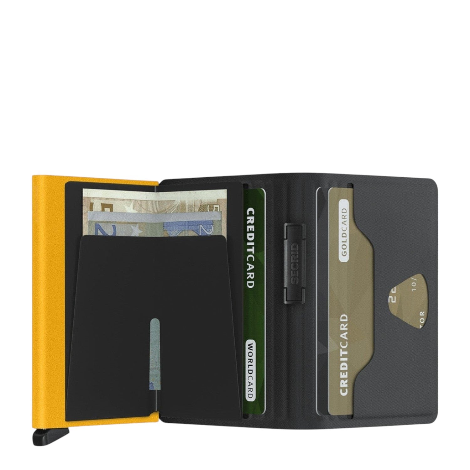Lieblingstasche Secrid Bandwallet in black and yellow with card protector and elastic band for cards and cash