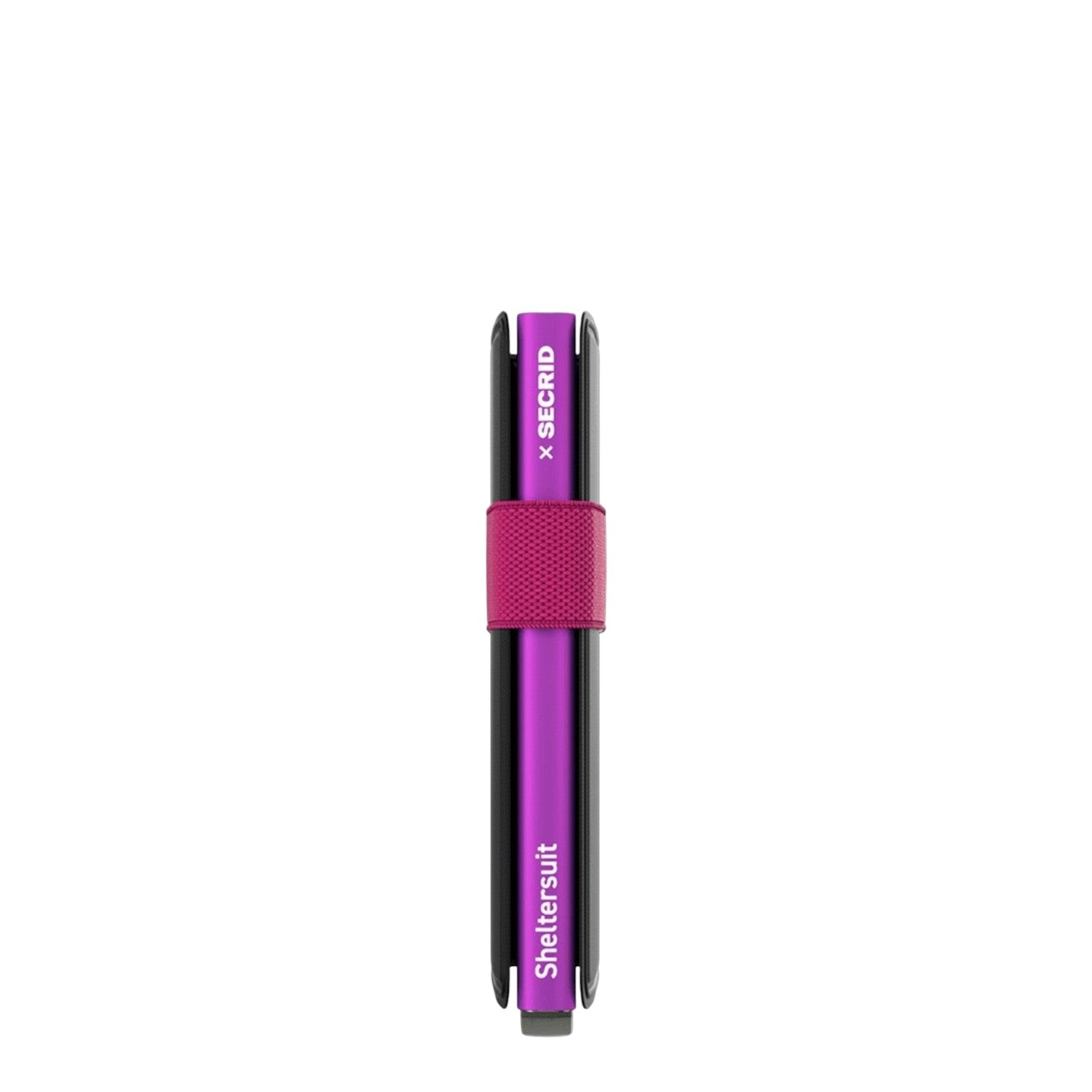 Lieblingstasche Secrid Bandwallet TPU Sheltersuit in purple and black with an elastic band for cards and cash.