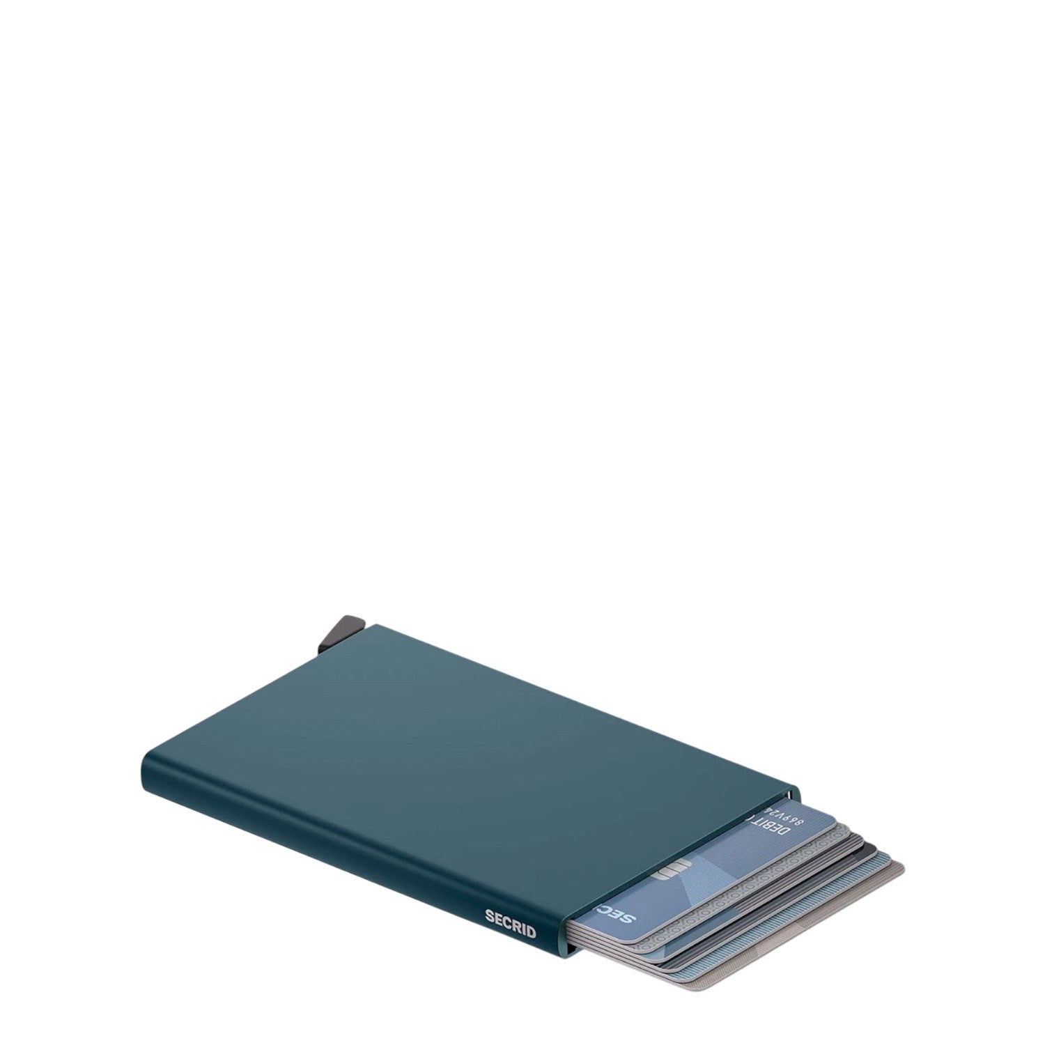Lieblingstasche Secrid Cardprotector in dark blue aluminium with RFID protection and card slide mechanism