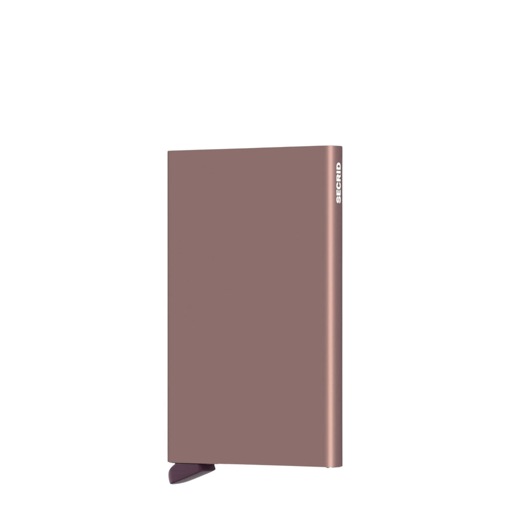 Lieblingstasche Secrid Cardprotector in metallic rose gold, a slim aluminium RFID-blocking card holder case.
