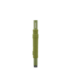 Lieblingstasche Secrid Flexwallet in olive green with a flexible powernet textile sleeve and card protector mechanism.