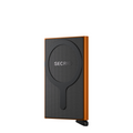 Lieblingstasche Secrid Cardprotector for MagSafe in orange and black with a textured magnetic attachment surface