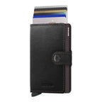 Lieblingstasche Secrid Miniwallet Original black leather card holder with RFID protection and snap button closure
