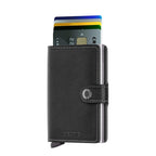 Lieblingstasche Secrid Miniwallet in black leather with card protector mechanism and snap button closure