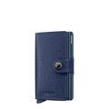 Lieblingstasche Secrid Miniwallet Crisple in dark blue textured leather with RFID protection and snap button closure