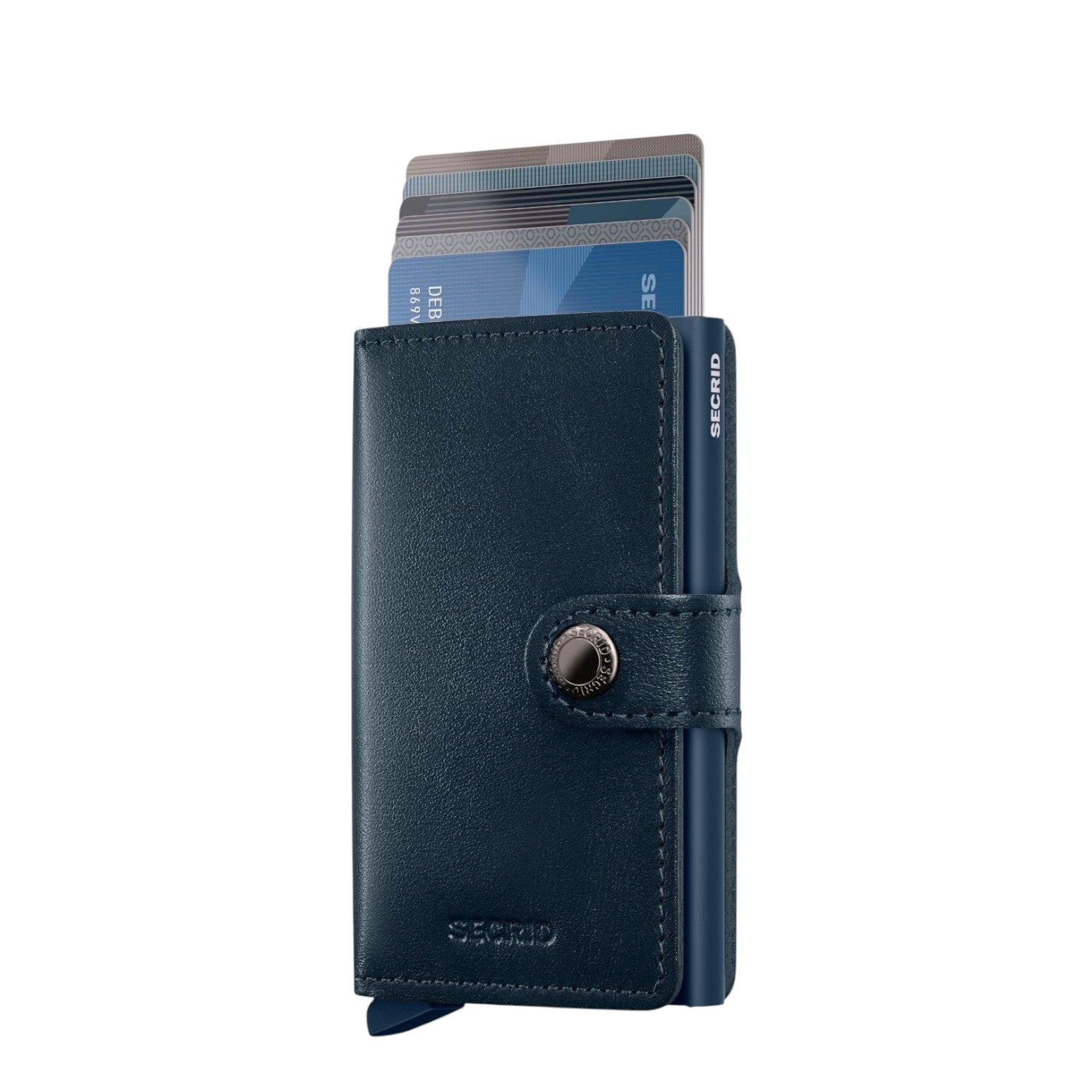 Lieblingstasche Secrid Miniwallet Original in dark blue leather with RFID-protected card mechanism