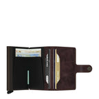 Lieblingstasche Secrid Miniwallet in brown vintage leather with RFID-protected card holder and cash compartment