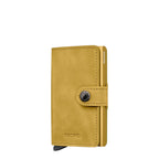 Lieblingstasche Secrid Miniwallet Vintage in mustard yellow leather with RFID protection and snap button closure