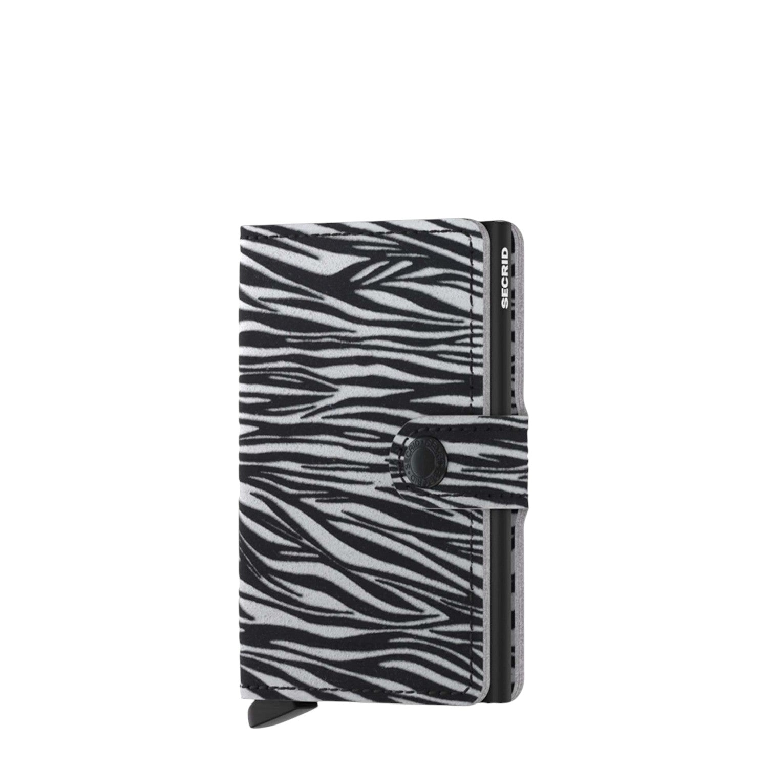 Lieblingstasche Secrid Miniwallet in black and white zebra print leather with integrated RFID card protector