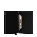 Lieblingstasche Secrid Slimwallet Crisple in black leather with integrated RFID-protected card holder mechanism