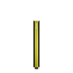 Lieblingstasche Secrid Slimwallet Matte in lime green, a slim RFID-protected card holder with a side profile view.