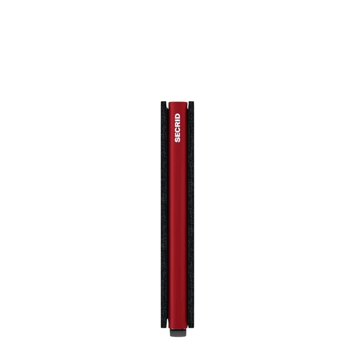 Lieblingstasche Secrid Slimwallet Matte in red with a sleek card protector mechanism for RFID and NFC security.