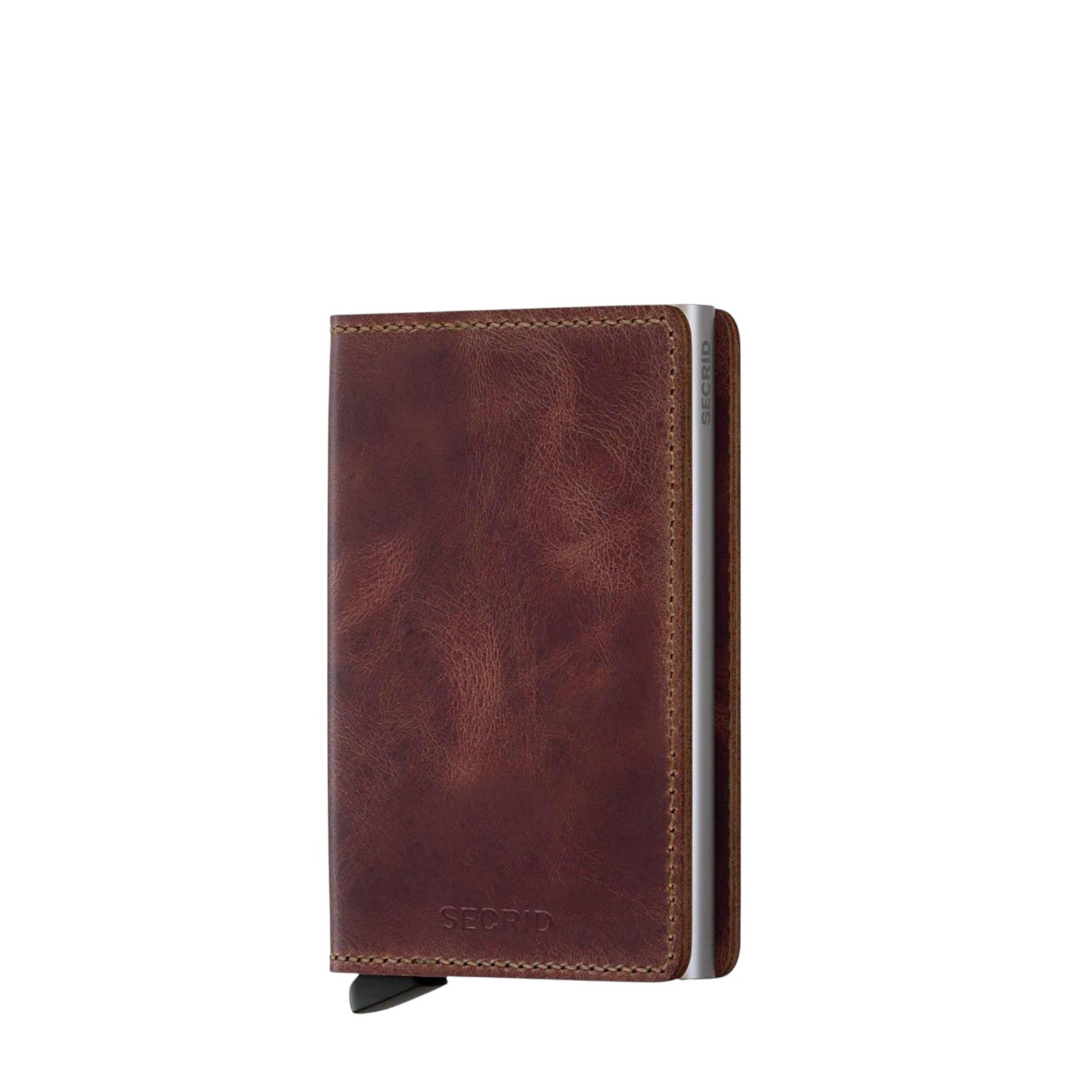 Lieblingstasche Secrid Slimwallet Vintage in brown leather with integrated RFID-protected card protector mechanism