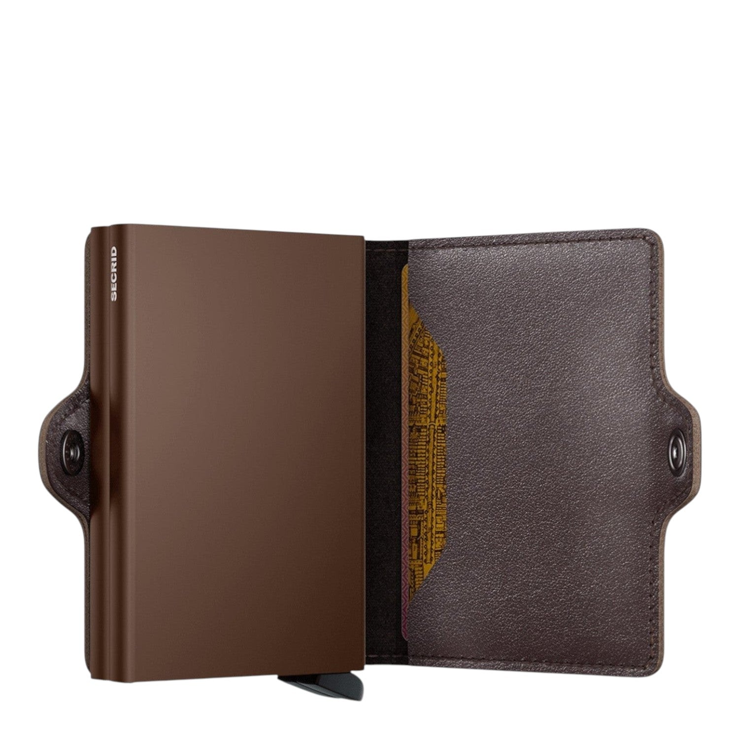 Lieblingstasche Secrid Twinwallet Original in brown leather with RFID protection and card slide mechanism