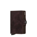 Lieblingstasche Secrid Twinwallet Vintage dark brown leather card holder with RFID protection and snap button closure