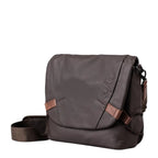 Lieblingstasche Sendai dark brown messenger bag with a flap closure and adjustable shoulder strap