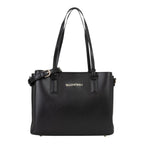 Lieblingstasche Shopping Clio Re black leather tote bag with gold hardware and adjustable strap.