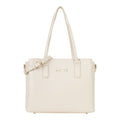 Lieblingstasche Shopping Clio Re cream leather tote bag with gold hardware and adjustable strap.