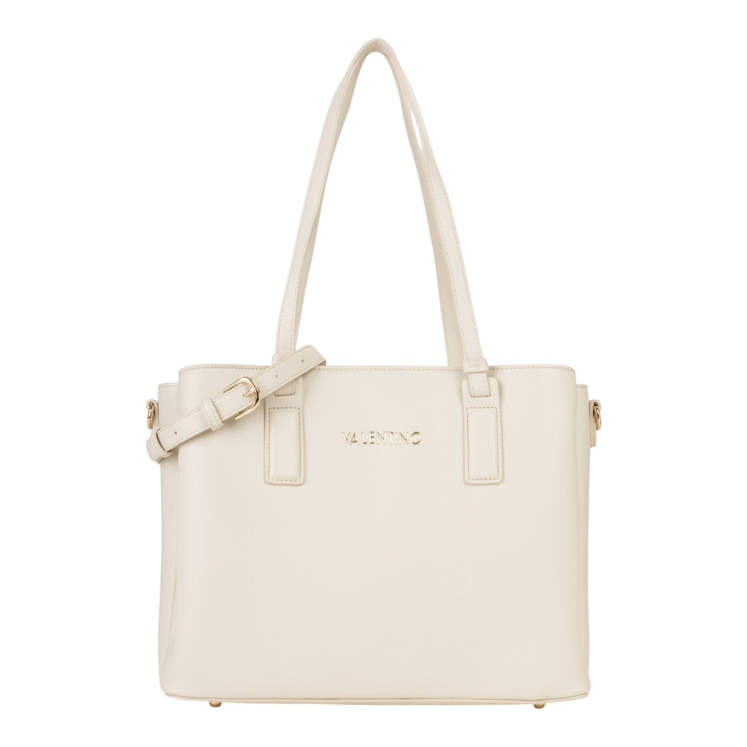 Lieblingstasche Shopping Clio Re cream leather tote bag with gold hardware and adjustable strap.