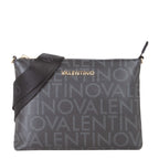 Lieblingstasche Shopping Regina Re dark grey crossbody bag with all-over logo print and adjustable strap.