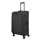 Lieblingstasche Skaii 4-wheel large expandable suitcase in black with a telescopic handle and integrated lock