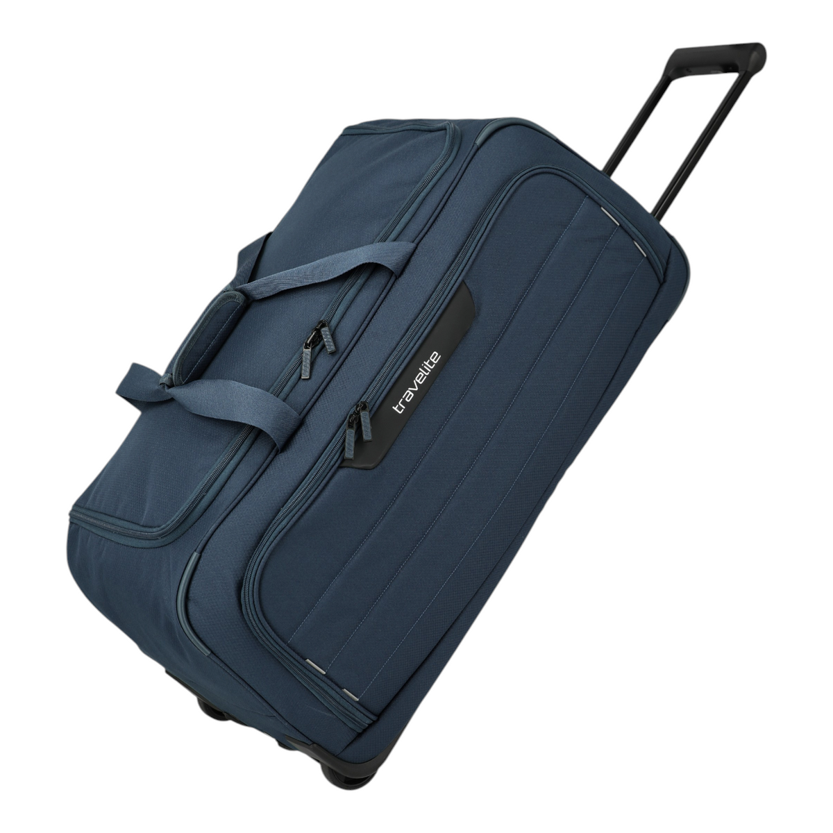 Lieblingstasche Skaii medium blue wheeled duffle bag with telescopic handle and durable fabric construction
