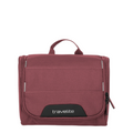 Lieblingstasche Skaii toiletry bag in burgundy with a top handle and front zipper pocket