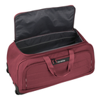 Lieblingstasche Skaii wheeled duffle bag in burgundy with an open main compartment and durable fabric construction