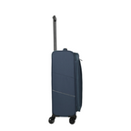 Lieblingstasche Skaii 4-wheel expandable medium trolley suitcase in dark blue fabric with side view