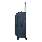 Lieblingstasche Skaii 4-wheel expandable trolley suitcase in dark blue with integrated TSA lock and side handle