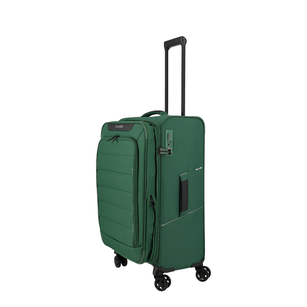 Lieblingstasche Skaii 4-wheel expandable medium trolley suitcase in green with integrated TSA lock