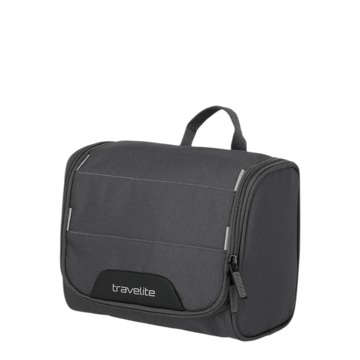 Lieblingstasche Skaii dark grey toiletry bag with zip closure and top handle for travel