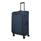 Lieblingstasche Skaii 4-wheel expandable large trolley suitcase in dark blue fabric with integrated TSA lock