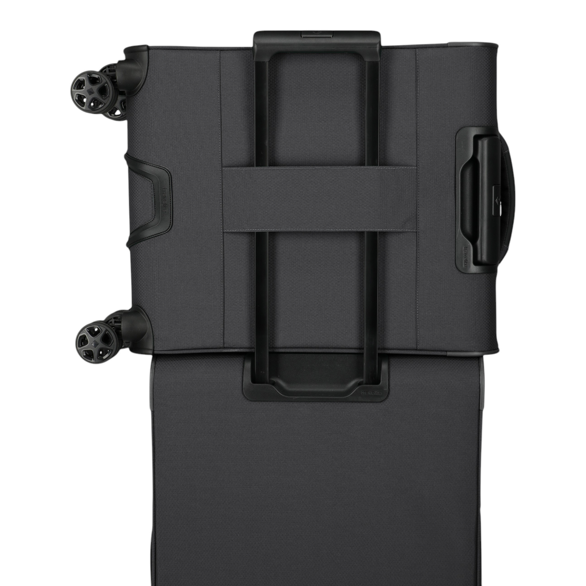 Lieblingstasche Skaii Trolley 4W S in black featuring a telescopic handle and smooth-rolling wheels for travel.