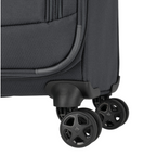 Lieblingstasche Skaii Trolley 4W L exp black suitcase showing durable 360-degree spinner wheels and fabric detail