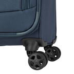 Lieblingstasche Skaii Trolley 4W S suitcase featuring durable dark blue fabric and smooth-rolling black spinner wheels