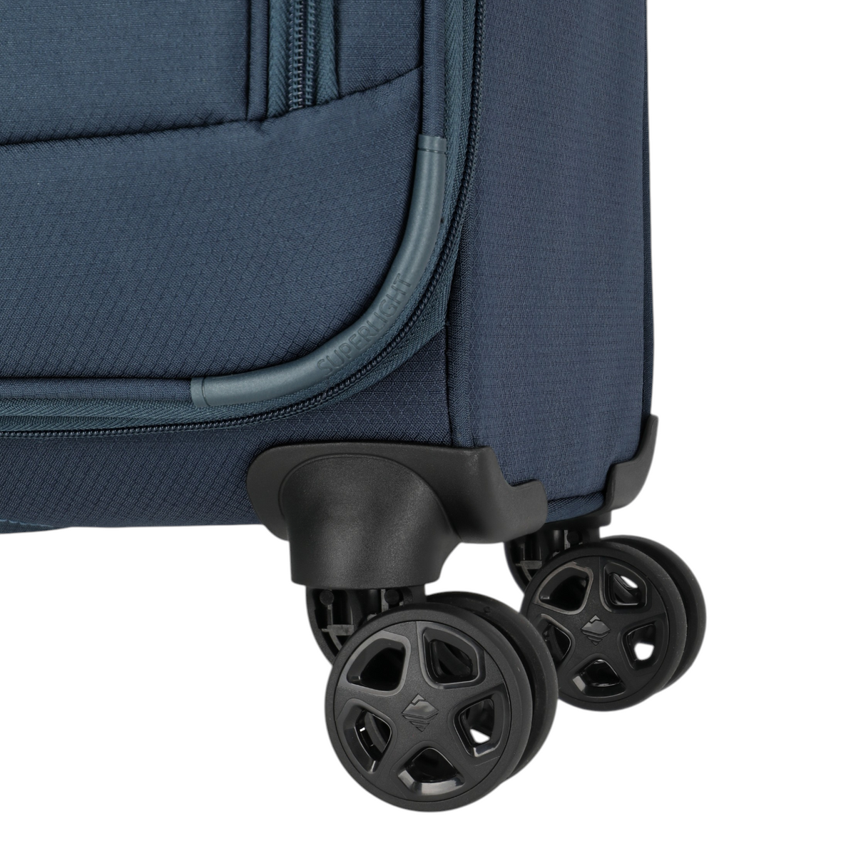 Lieblingstasche Skaii Trolley 4W S suitcase featuring durable dark blue fabric and smooth-rolling black spinner wheels