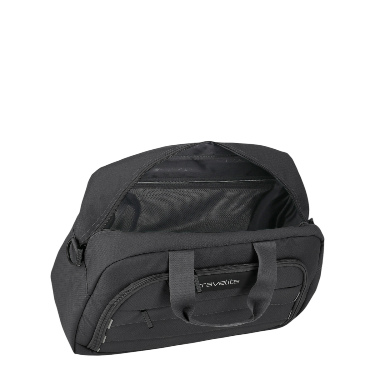 Lieblingstasche Skaii Weekender travel bag in black with open main compartment and front zippered pocket