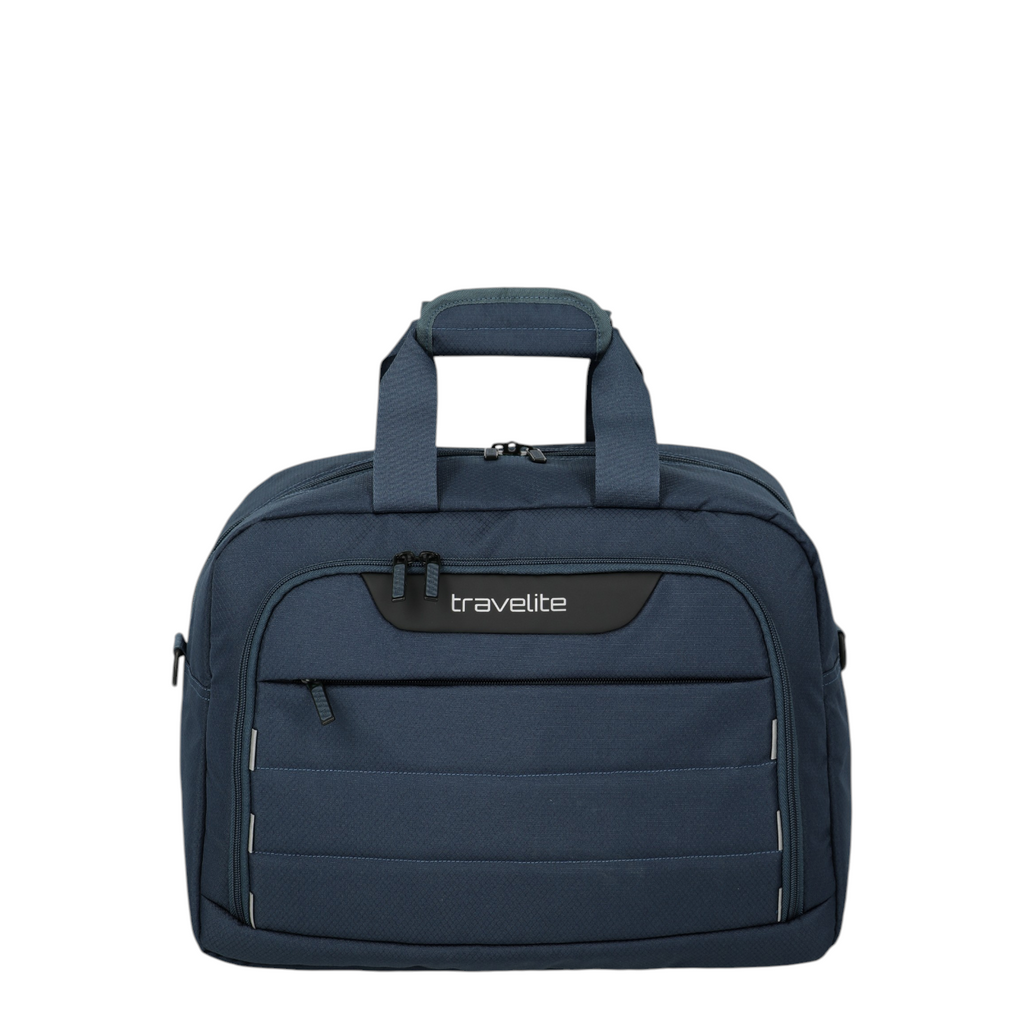 Lieblingstasche Skaii Weekender travel bag in navy blue with front zip pocket and sturdy top carry handles