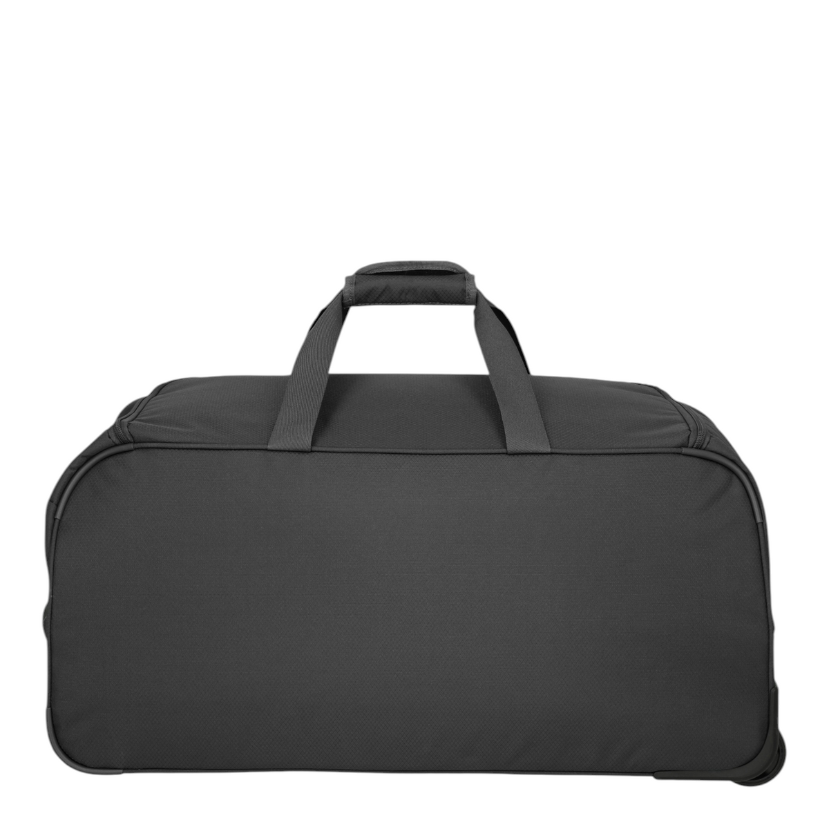 Lieblingstasche Skaii Wheeled Duffle M in black, a durable travel bag with sturdy handles and rolling wheels.