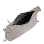 Lieblingstasche Skara Small beige nylon crossbody bag with an open zippered main compartment