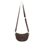 Lieblingstasche Sporty Sister dark brown crescent-shaped crossbody bag with adjustable strap and silver hardware