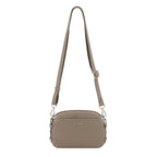 Lieblingstasche Style Mate taupe leather crossbody bag with adjustable strap and silver hardware