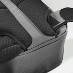 Lieblingstasche Tall41 travel backpack featuring breathable black back padding and durable grey ripstop fabric