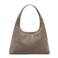 Lieblingstasche Alltime Lover ReSuede M hobo bag in taupe suede leather with a minimalist design