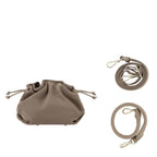 Lieblingstasche Cool Companion Suede S taupe leather pouch bag with detachable shoulder and crossbody straps