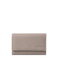 Lieblingstasche Thyme taupe leather wallet with a minimalist flap design and embossed logo
