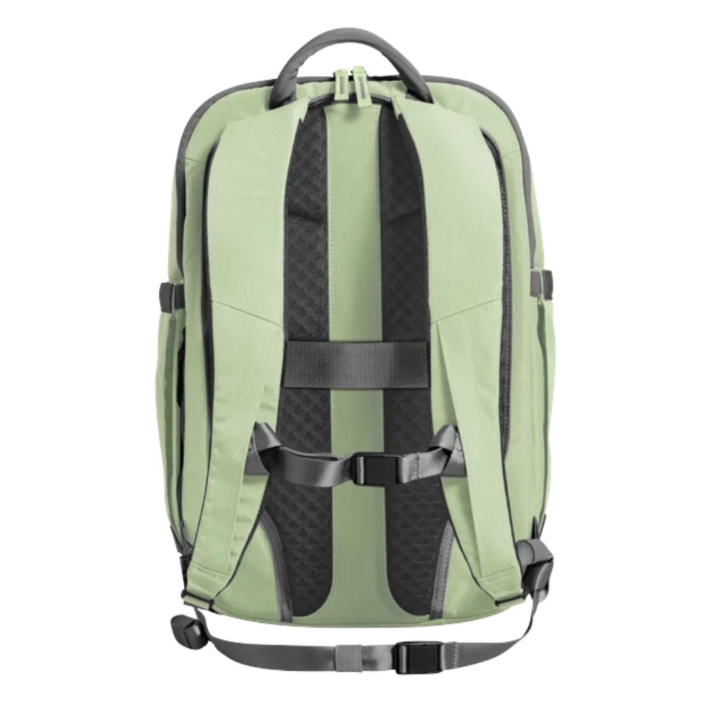 Lieblingstasche Tidy22 business backpack in light green with padded shoulder straps and breathable back panel