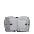 Interior view of Lieblingstasche Tumi Alpha DLX laptop wheeled brief showing grey lining and organizational pockets