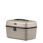 Lieblingstasche UPGRADE beauty case in a neutral beige hard-shell finish with a black handle and zipper closure